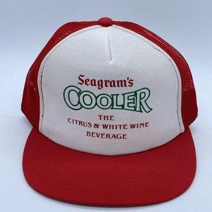 Vintage Seagram's Cooler Mesh Trucker Hat Alcohol Advertising 1980s RARE!